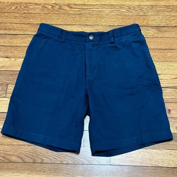 Duluth Trading Co Carpenter Shorts Men Size 34 Inseam 9" Blue Chino Flat Front - Picture 1 of 3
